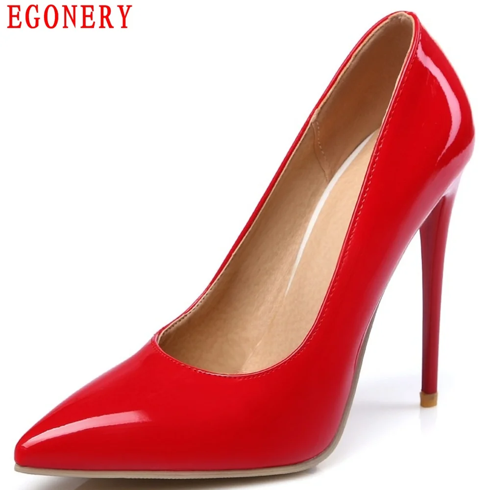Egonery новый стиль мода sexy супер высокие каблуки свадьба женская обувь slip on острым