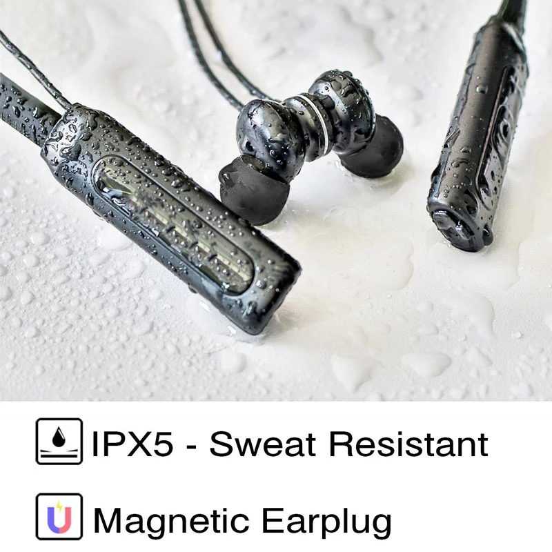 IPX 5 водонепроницаемые наушники bluetooth Магнитный дизайн вкладыши Наушники