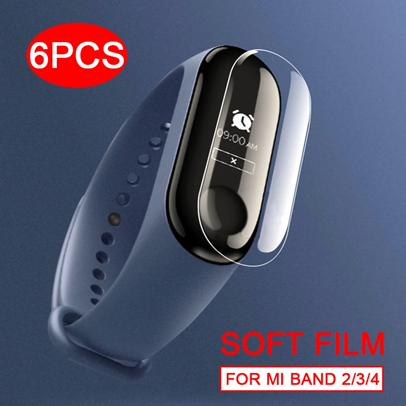 6 шт полная защитная пленка для Xiaomi mi Band 4 3 2 Xio band2 band3 band4 M4 M3 M2 мягкая защита экрана