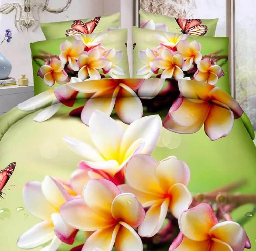 100% хлопок пододеяльник современный 3D постельных принадлежностей 4 шт. постельное