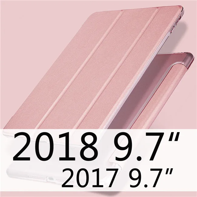 Rose gold 2018 Для iPad чехол 9,7 Air 2 Funda ультра тонкий из искусственной кожи PC жесткий чехол-подставка для iPad 6-го Поколения iPad Air 2 Air 1 чехол - Цвет: Rose gold 2018