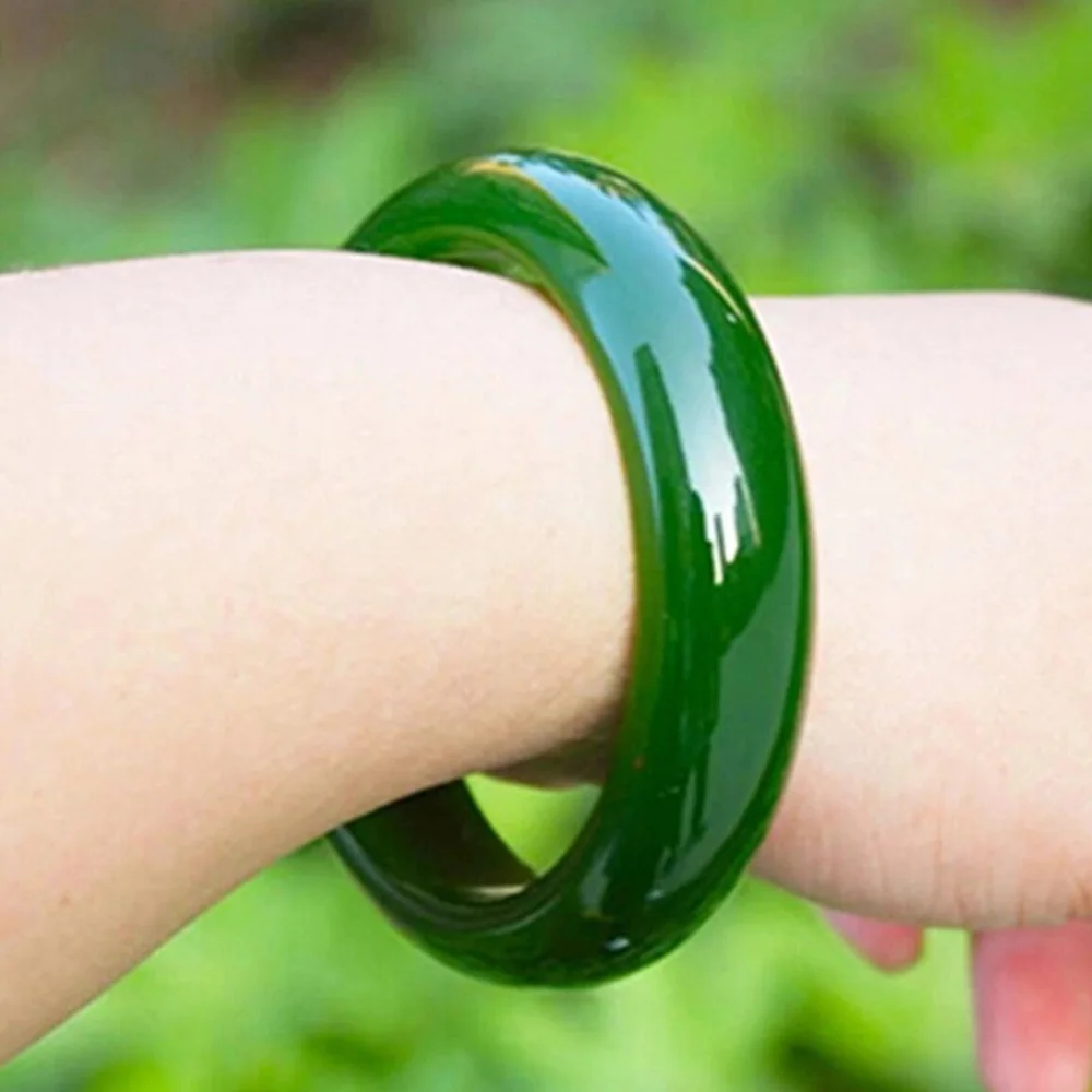 Бутиковые широкие браслеты из зеленого камня высококачественные модные