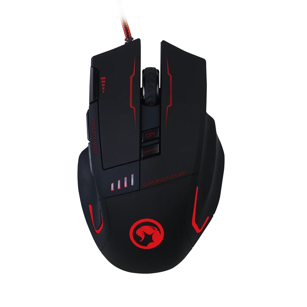 Игровая мышь MARVO G909H 8 кнопочный светодиодный светильник проводная регулируемые