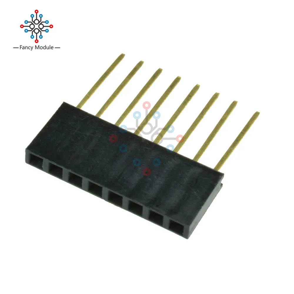 

10pcs 8 Pin 2.54 mm Stackable Long Legs Femal Header For Arduino Shield