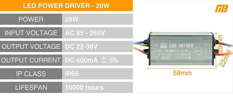 2 шт. светодиодный драйвер 10 Вт 20 Вт 30 Вт 50 Вт 70 Вт преобразования AC 85-265V DC/DC 20-38V MB светильник ing DIY для потолочные светильник Точечный светильник без мерцания IP65