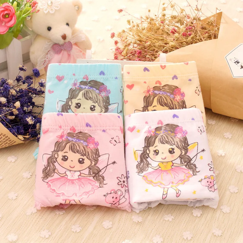 

2Pcs/lot Baby Girl Underwear Panties Candy Colors Baby Girl Clothes Briefs Girls Panties Suit 2-9years