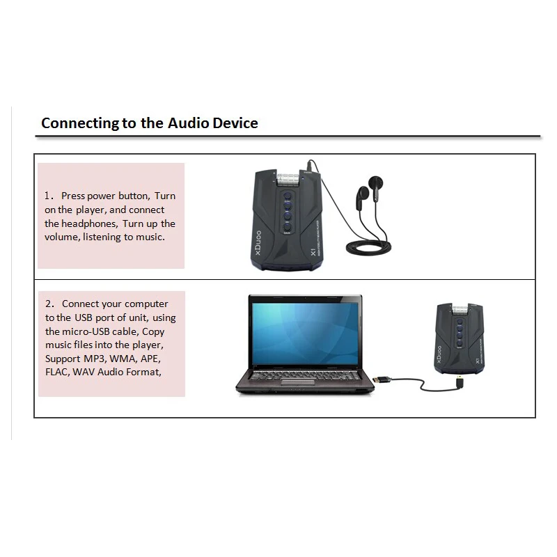 XDuoo X1 Высококачественный портативный аудио плеер Hifi MP3 музыкальный мини