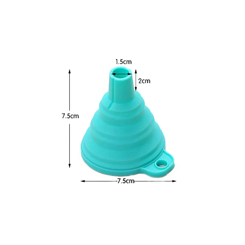 CARRYWON 1pc Mini Foldable Funnel Colorful Silicone Collapsible Style Folding Portable Funnels Be Hung Kitchen Tool | Дом и сад