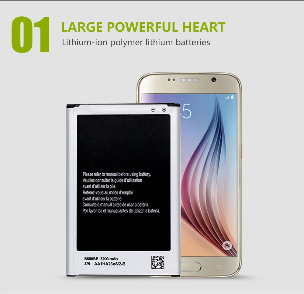 Мобильный телефон Перезаряжаемые Батарея B800BC 3200 мА-ч для samsung Galaxy Note3 Примечание 3 N9000 N9002 N9005 N9006 N9008 N9009 N900A N900