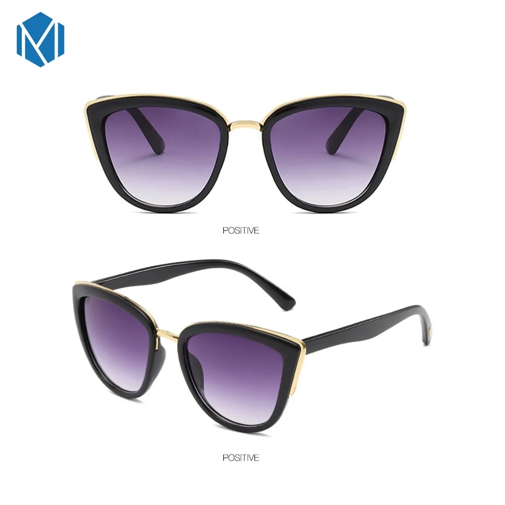 Женские солнцезащитные очки MISM Cat Eyes винтажные с затемненными цветными линзами и
