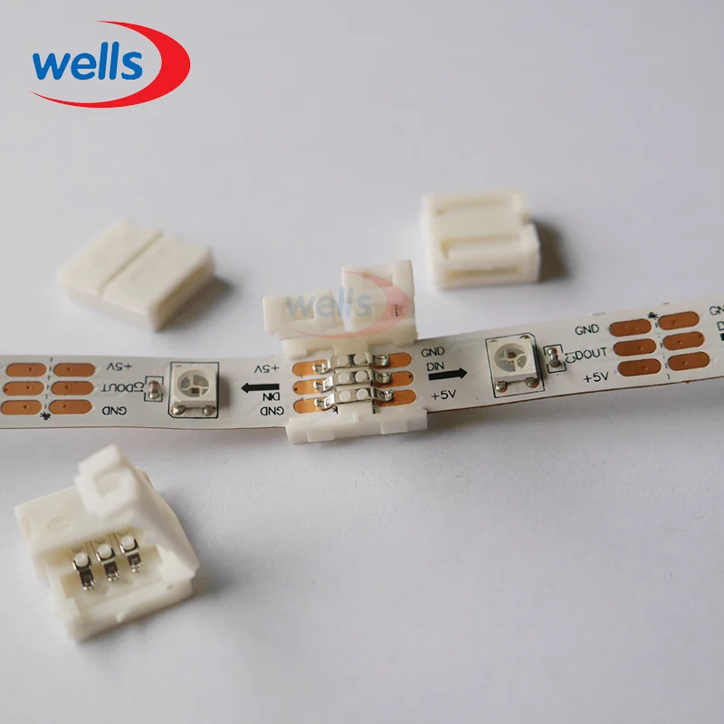 Светодиодный L Форма T + 2/3/4pin 8 мм 10 12 Светодиодные ленты lightsConnector для подключения
