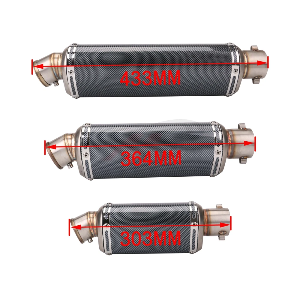 51mm Modified Motorcycle Exhaust Pipe Muffler CBR CB400 CB600 Z750 Z800 TMAX530 MT07 GY6 | Автомобили и мотоциклы