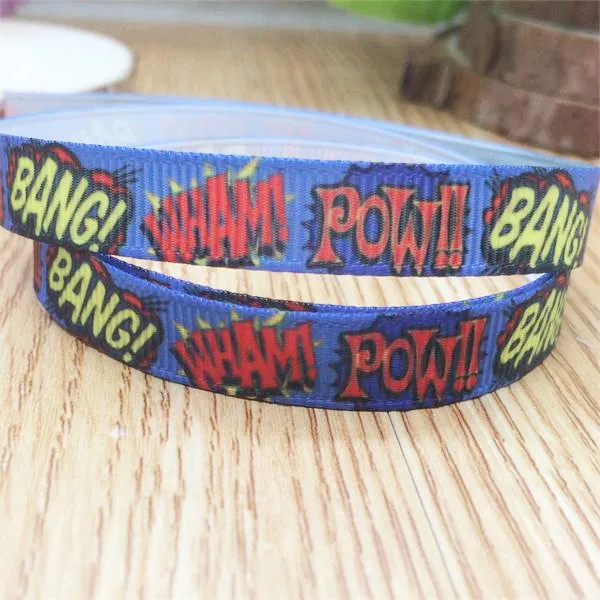 Бесплатная доставка POW взрыва BINGDO бум печатная корсажная лента полиэстер одежда