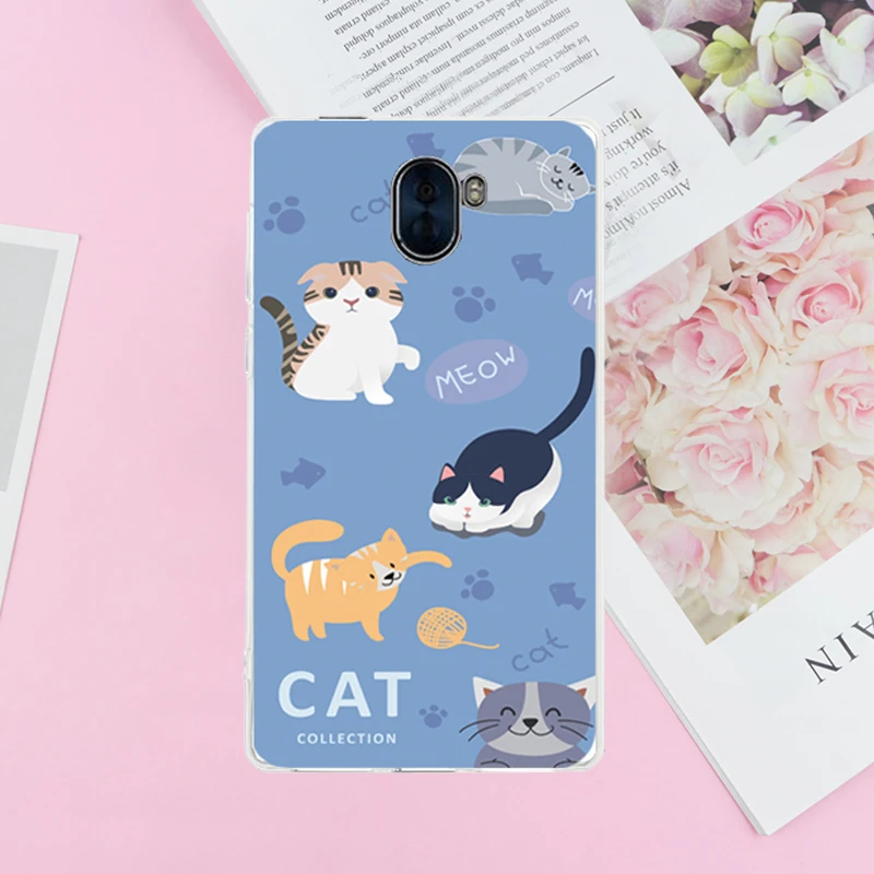 3D милый цветок рыбы Книжный кот для Leagoo Kiicaa Mix/Kiicaa Мощность/S8/S8 Pro мультфильм