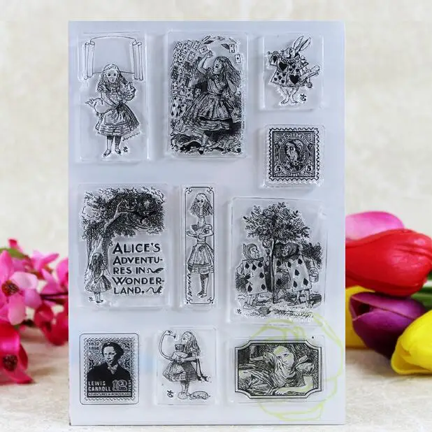 Записки DIY Фотоальбом Карта резиновая глава прозрачной уплотнение живопись