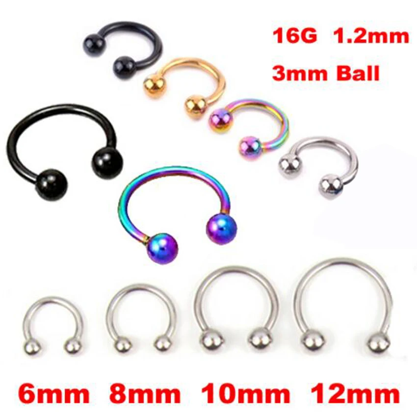 Серьги гвоздики из хирургической нержавеющей стали для пирсинга круглые штанги