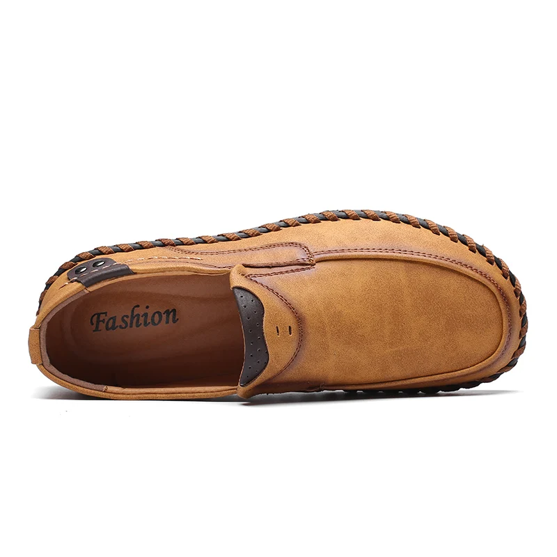 2019 Новая удобная повседневная обувь лоферы мужская качественная кожаная на