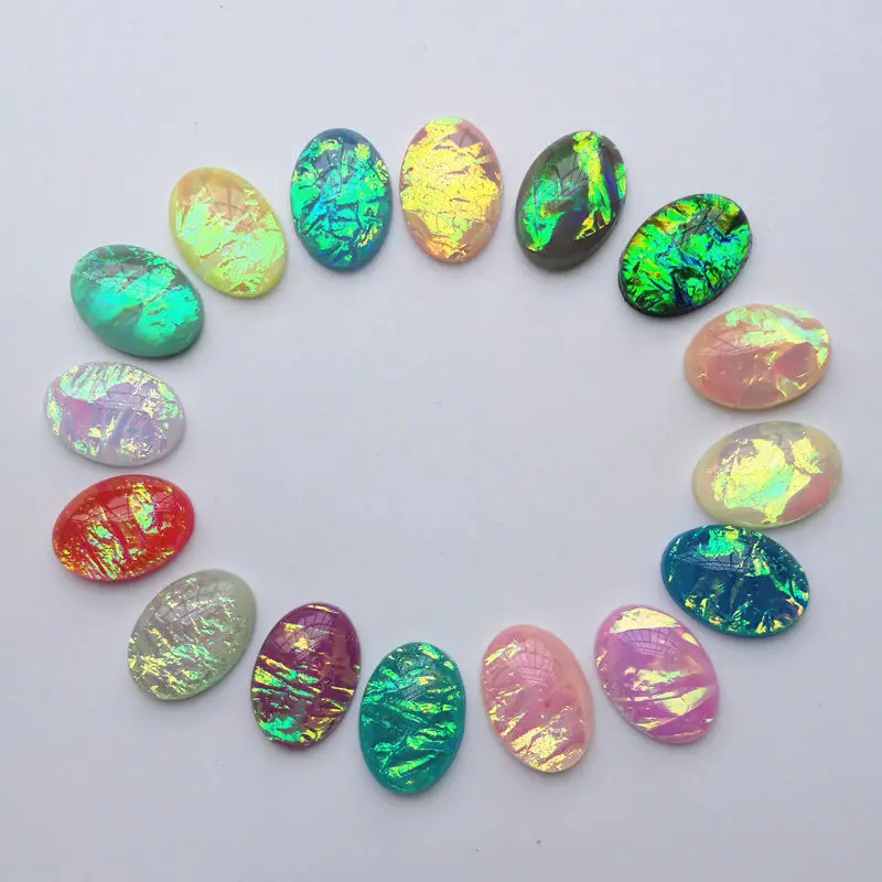 Оптовая продажа 100 шт. овальные кабошоновые купольные плоские бусины высокого