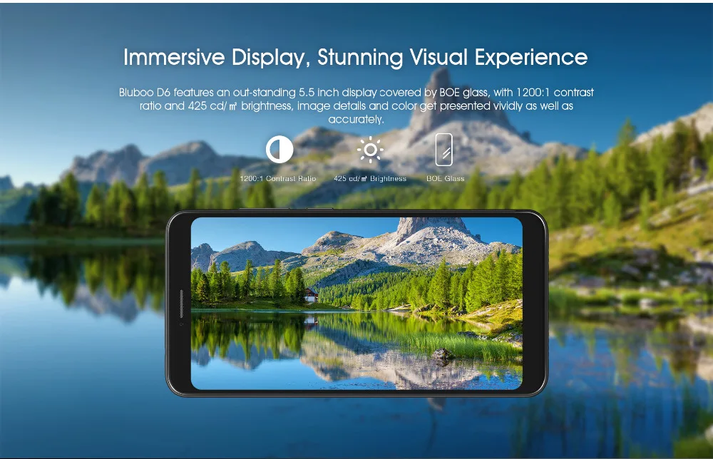 Bluboo D6 Android 8,1 2 Гб 16 Гб 5,5 дюймов мобильный телефон 2700mAhFace разблокировка отпечатков пальцев ID 3g WCDMA с двумя сим-картами смартфон