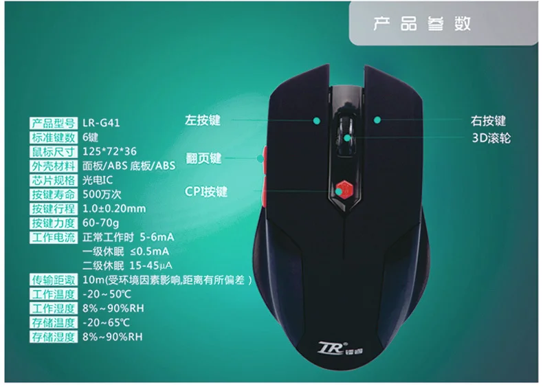 New 2014 HOT Sale Free Shipping 6Keys USB Wireless Gaming Mouse Optical Computer Game 2.4G WIFI For Gamer | Компьютеры и офис