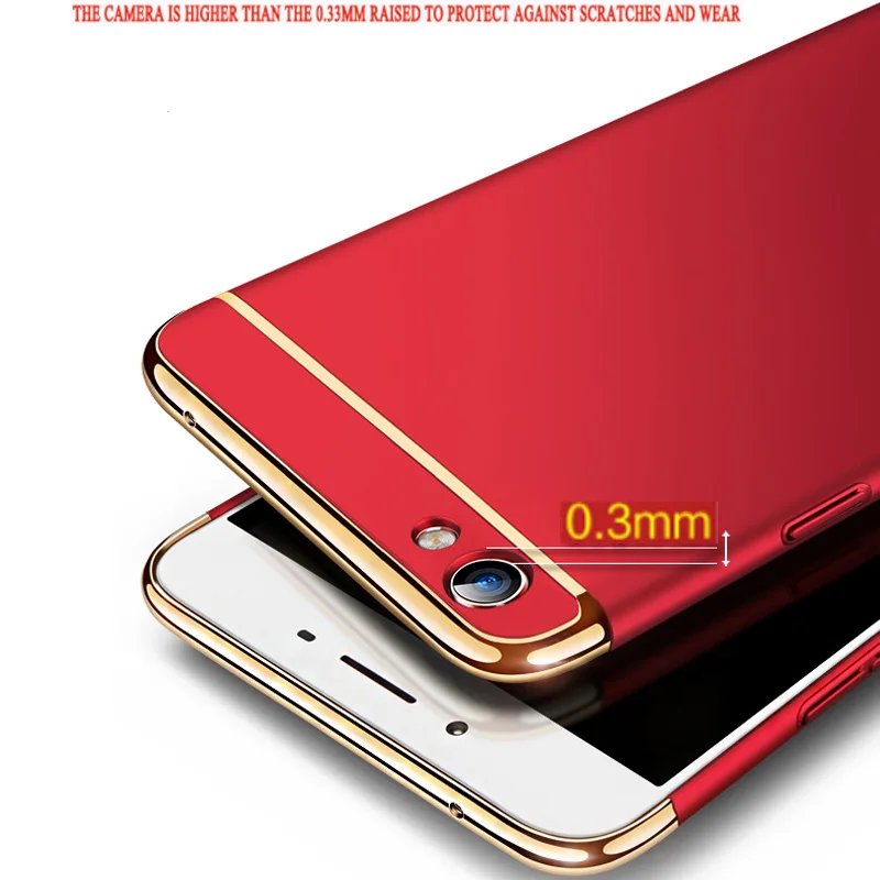 Роскошные Чехлы с покрытием чехол для OPPO F1S F5 F7 Алюминиевый металлический бампер