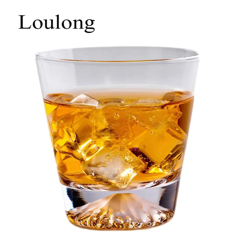 Mount Fuji Japan Competitive Crystal Glass Transparent Snow Mountain Originality Thick Soles Foreign Wine Brandy Liquor Cup Mug|wine brandy|shot
