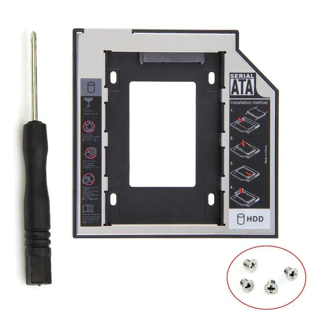 10 штук упак. HDD Caddy 12 7 мм алюминиевый оптический SATA 3 0 коробка для жесткого диска