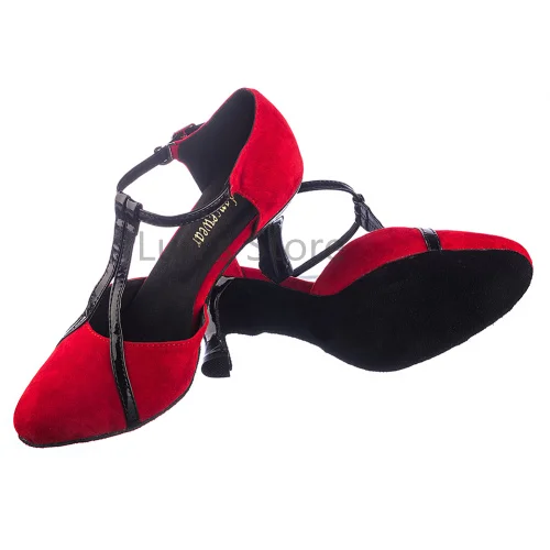 New Free Shipping Red Suede Closed Toe Dance Shoe Ballroom Salsa Latin Tango Bachata Dancing Shoes ALL Size | Спорт и развлечения