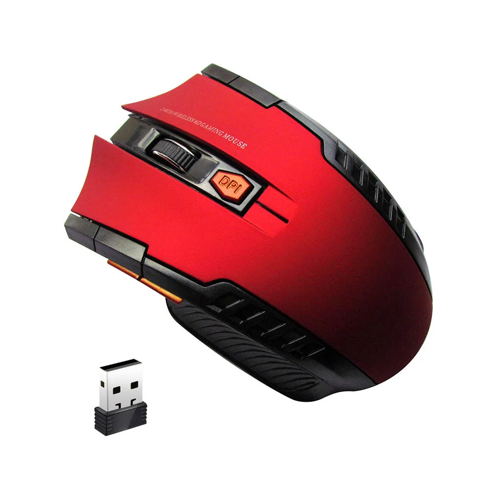 Red Rovtop 2,4 ГГц Беспроводная оптическая мышь, DPI игровая мышь, компьютерная мышь для ПК с usb-приемником для ПК, Игровые ноутбуки, мыши - Цвет: Red