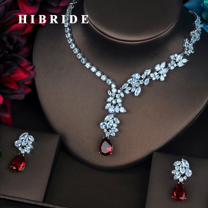

HIBRIDE Beautiful Design Full Cubic Zirconia Women Bride Jewelry Sets Earring Set Wedding Accessories Gifts Wholesale N-430