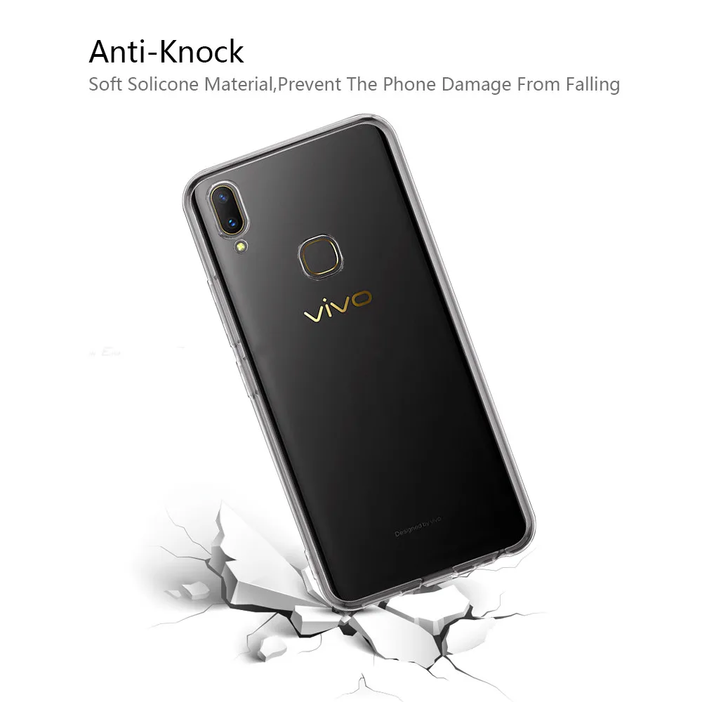 Прозрачный Кристальный мягкий Back Полный Обложка для vivo Y51 Ультратонкие Тонкий