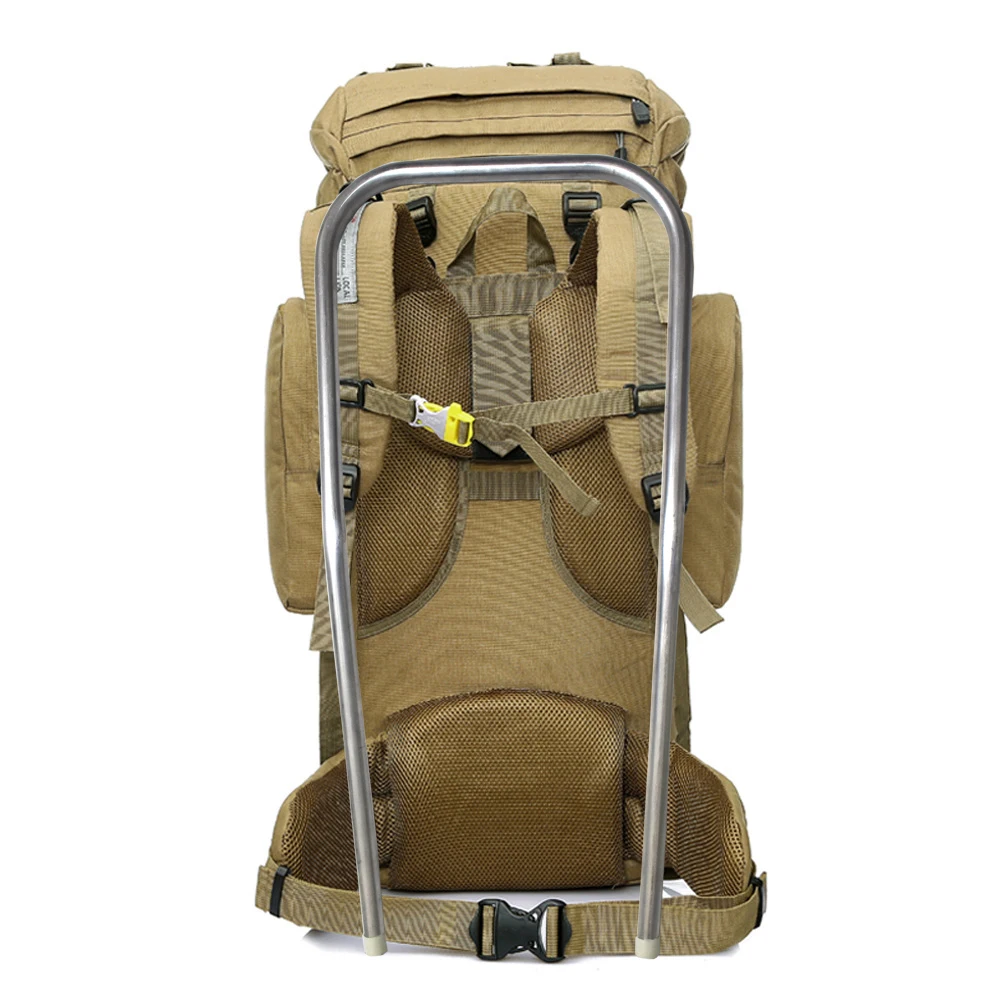 Koop Aluminium Frame Outdoor Camping Zak Reizen Tactische Rugzak Waterdichte 600D Polyester Militaire Molle Tas Voor De Jacht Wandelen