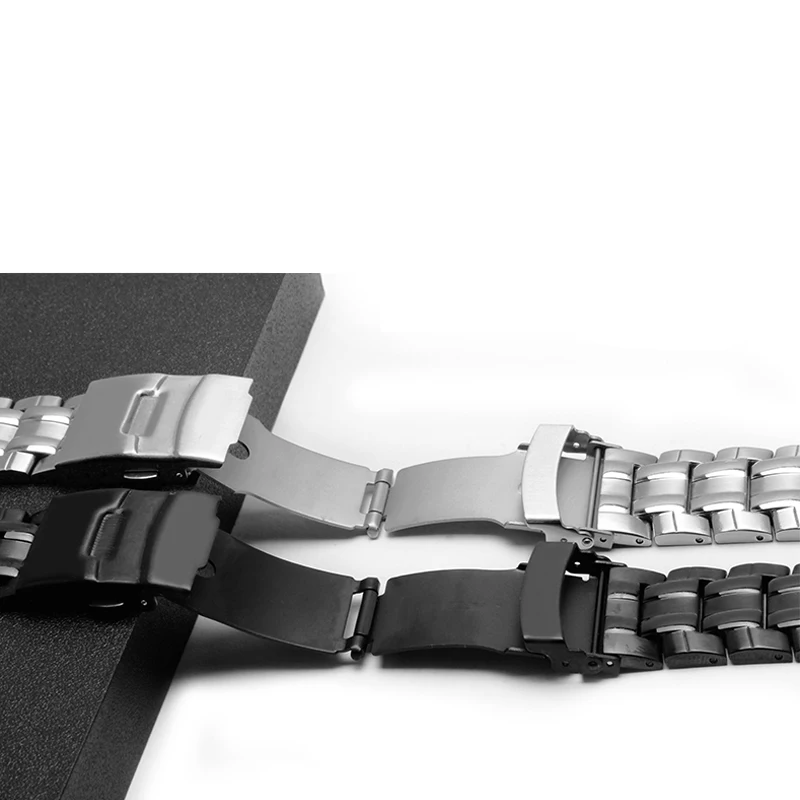 PEIYI точный стальной ремешок адаптированный Casio стальной ремешок для часов водонепроницаемый мужской ремешок EF-535D-7A часы с цепочкой серебристый черный