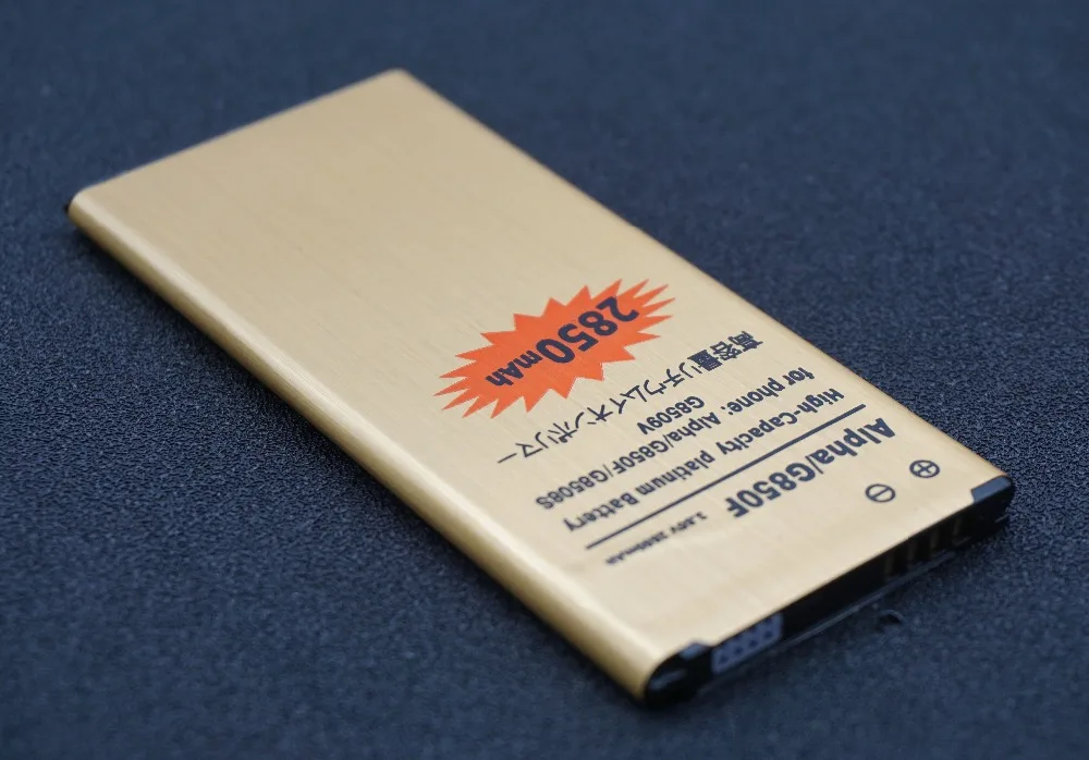 LehonS 1x2850 мАч Золотой Сменный аккумулятор для Samsung galaxy Alpha G8509 G850 G8508 G850F G850A G850V EB