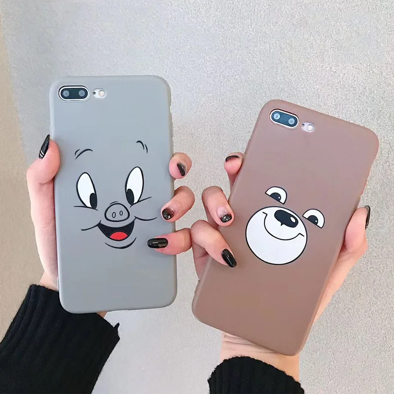 Чехол для Телефона iPhone 6 6S 7 8 Plus милый мультяшный узор чехол XS Max XR X ультра тонкий