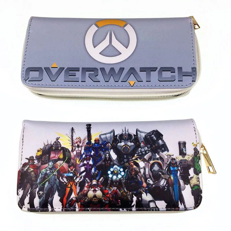 Overwatch длинный мужской кошелек игровой Hero Reaper/Mercy/Soldier76/Mccree/Genji/Symmetra/Hanzo/D. Va бумажник с застёжкой-молнией держатель для карт