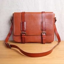AETOO оригинальная винтажная кожаная мужская сумка ручной работы