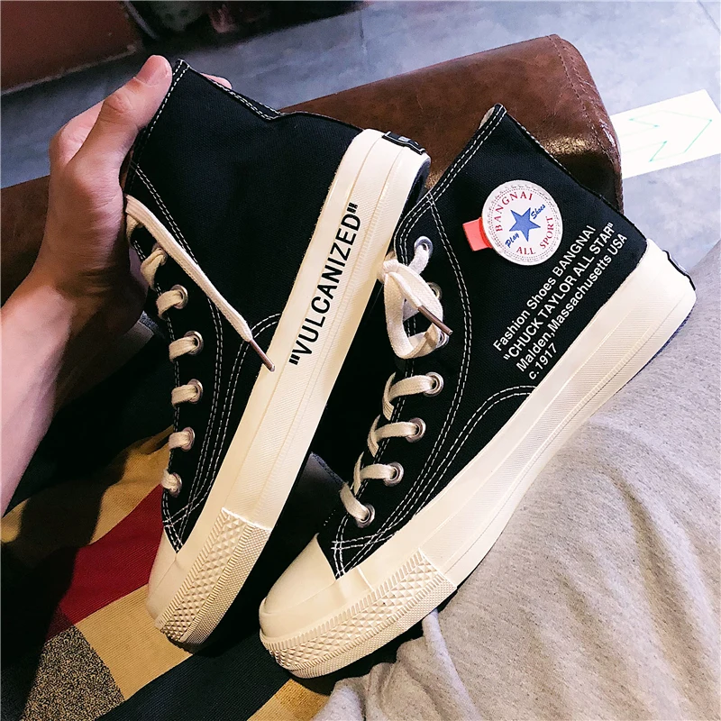 

Unisex High Quality Women Canvas Shoes High Top Green Harajuku Style Unisex Casual Shoes Spring and Autumn Flat Shoes