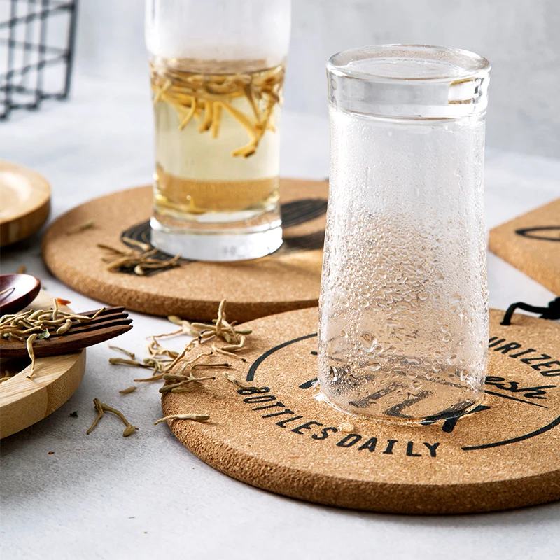 2 шт. набор пробковых деревянных подстаканников коврик для кофейных чашек чайный