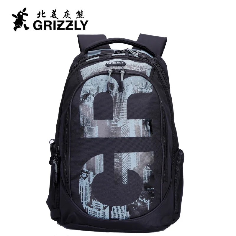 GRIZZLY, Новое поступление, модный мужской рюкзак, для отдыха и путешествий, с буквенным принтом, Mochila, водонепроницаемый нейлоновый рюкзак - Цвет: 04