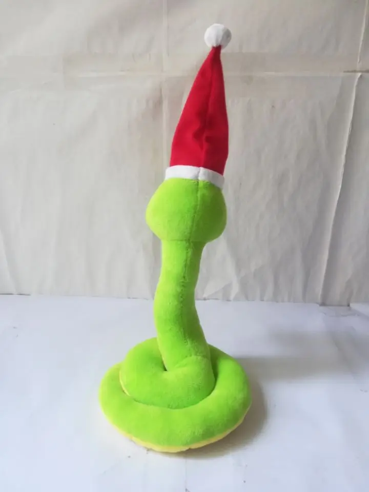 Около 22 см Рождественская шапка с изображением змеи плюшевая игрушка мягкая