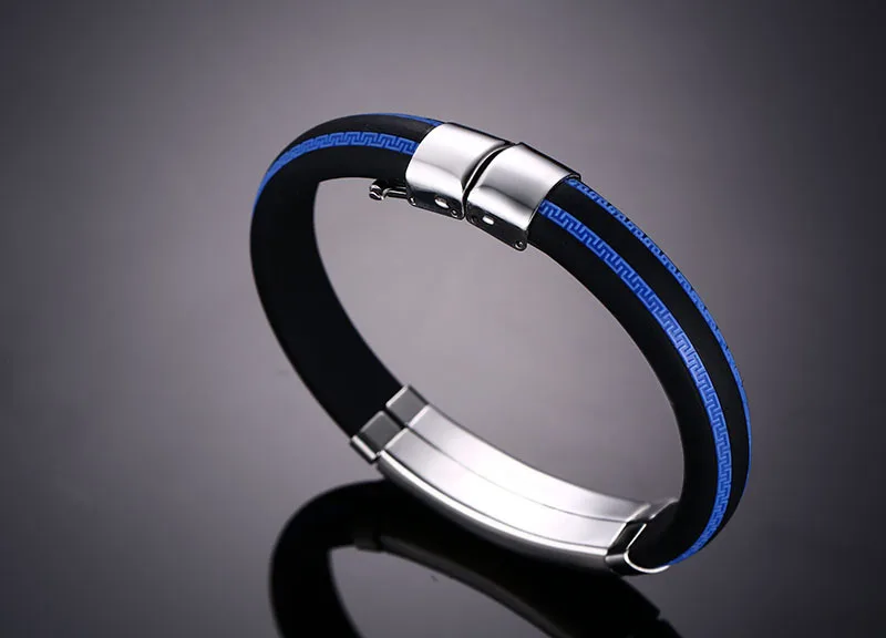 Женские и мужские крутые Серебристые браслеты Pulseira Feminina стиль Pulseiras нержавеющая