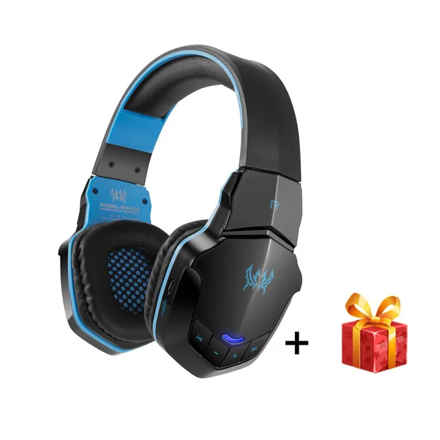 Black Blue Каждый B3505 беспроводной Bluetooth 4. 1 Стерео Игровые наушники гарнитура регулятор громкости микрофон HiFi музыкальные гарнитуры игры - Цвет: Black Blue