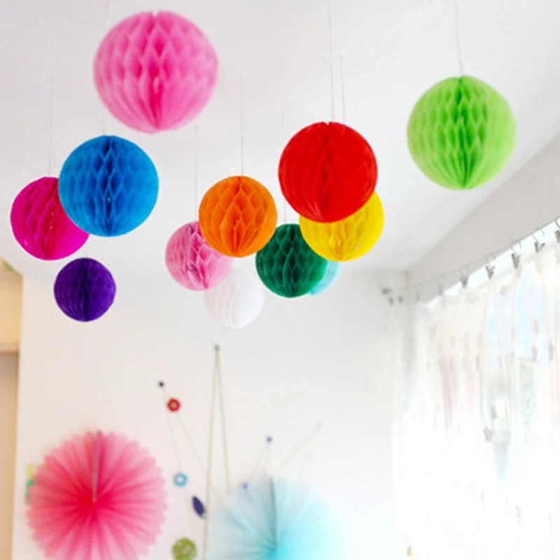 3 шт. 14 'ཟ см темно зеленая Бумага соты для фестиваля вечеринки Декор свадебная