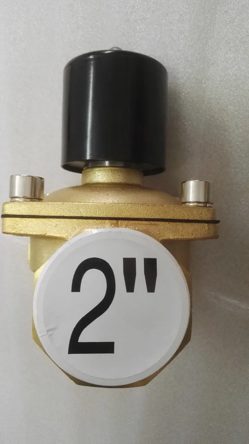 

2" Electric Gas Control Solenoid Valve Brass LPG / NG Normally Close Valve 2 Way Pneumatic Valve