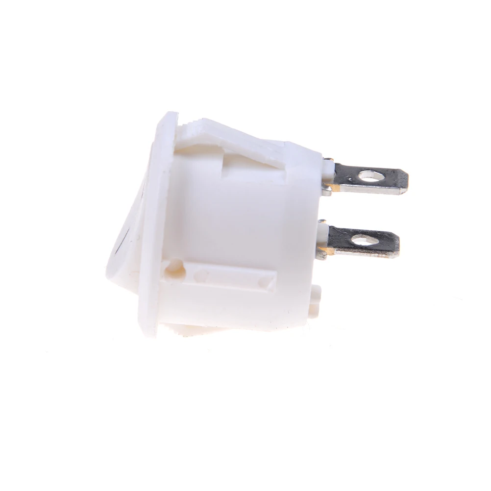 5 шт./лот 6A 250V On Off Snap in SPST Круглый кулисный выключатель для лодки черный белый