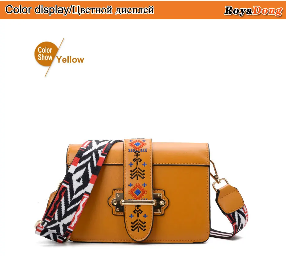 RoyaDong/женская сумка с клапаном из искусственной кожи; сумка-мессенджер для девочек; сумки через плечо с вышивкой; женские клатчи; брендовые сумки на плечо