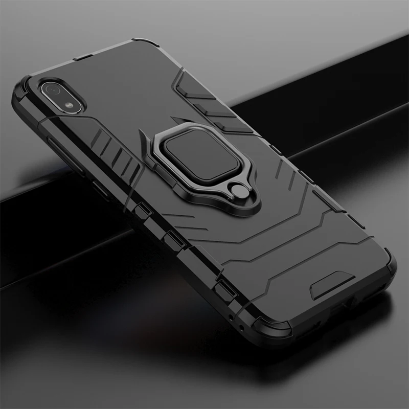 Чехол для Xiaomi Redmi 7A чехол силиконовый магнитный держатель пальца Броня задняя