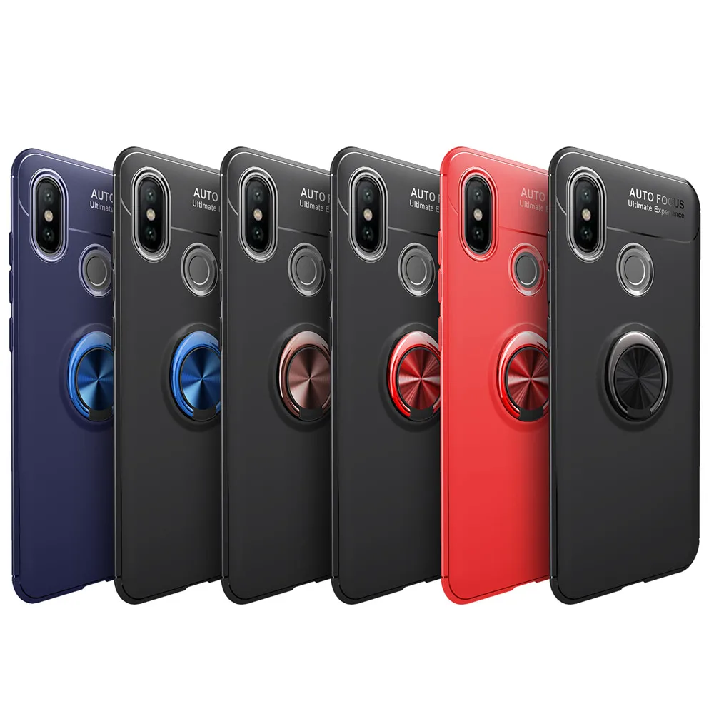 Чехол для Huawei Honor 8C мягкий силиконовый чехол из ТПУ с магнитным кольцом телефона |