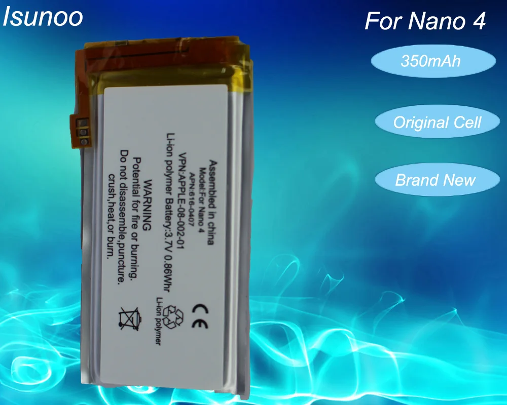 Новый литий-ионный полимерный аккумулятор 3 7 В для iPod Nano 4 4-го поколения с